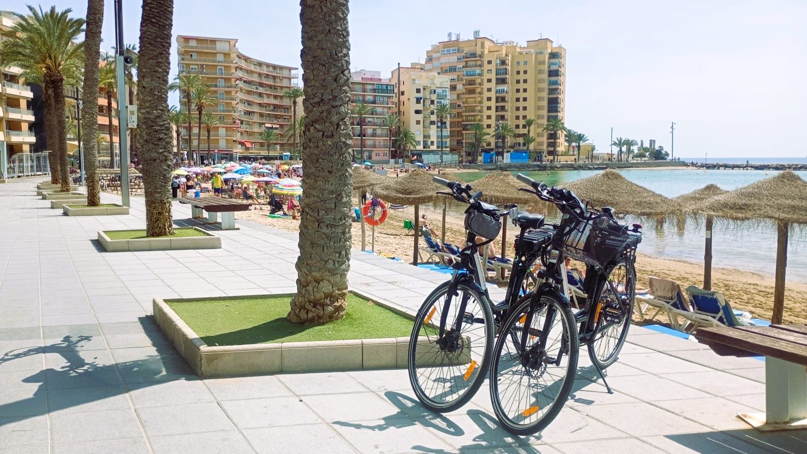 Bikes ready for rental near Playa Los Locos